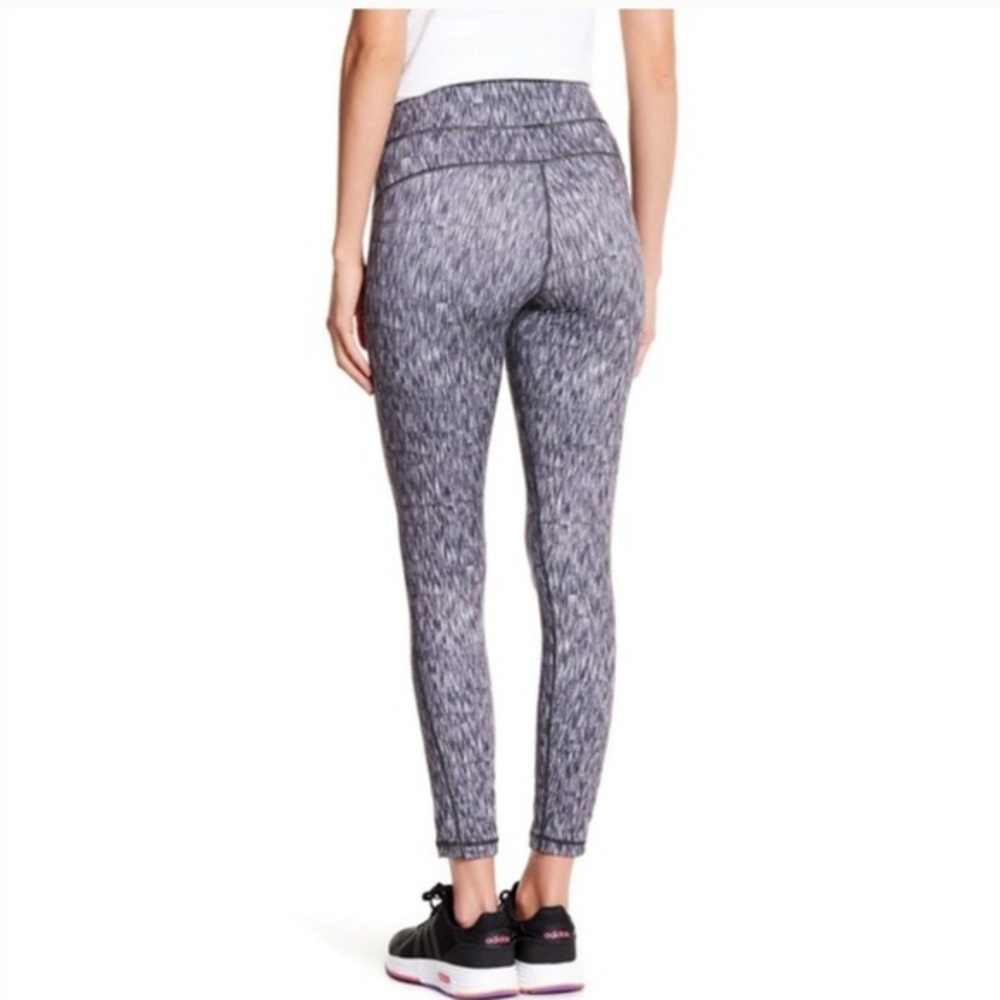 ADIDAS CLIMALITE GRAY GRAPHIC PRINT TIGHTS